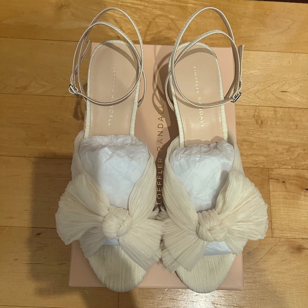 Loeffler Randall Pearl Bow Sandals